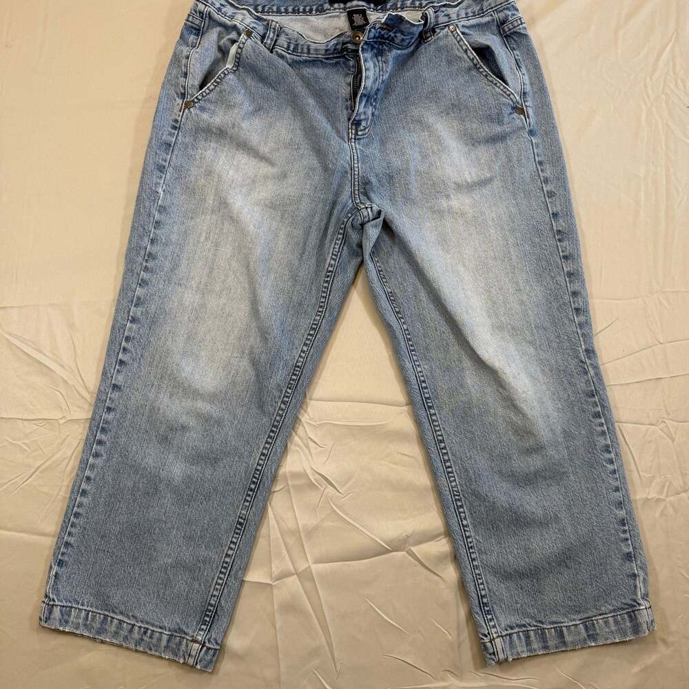 Calvin Klein Women's vintage Y2K Capri Distressed Jeans Size 12 Stretch